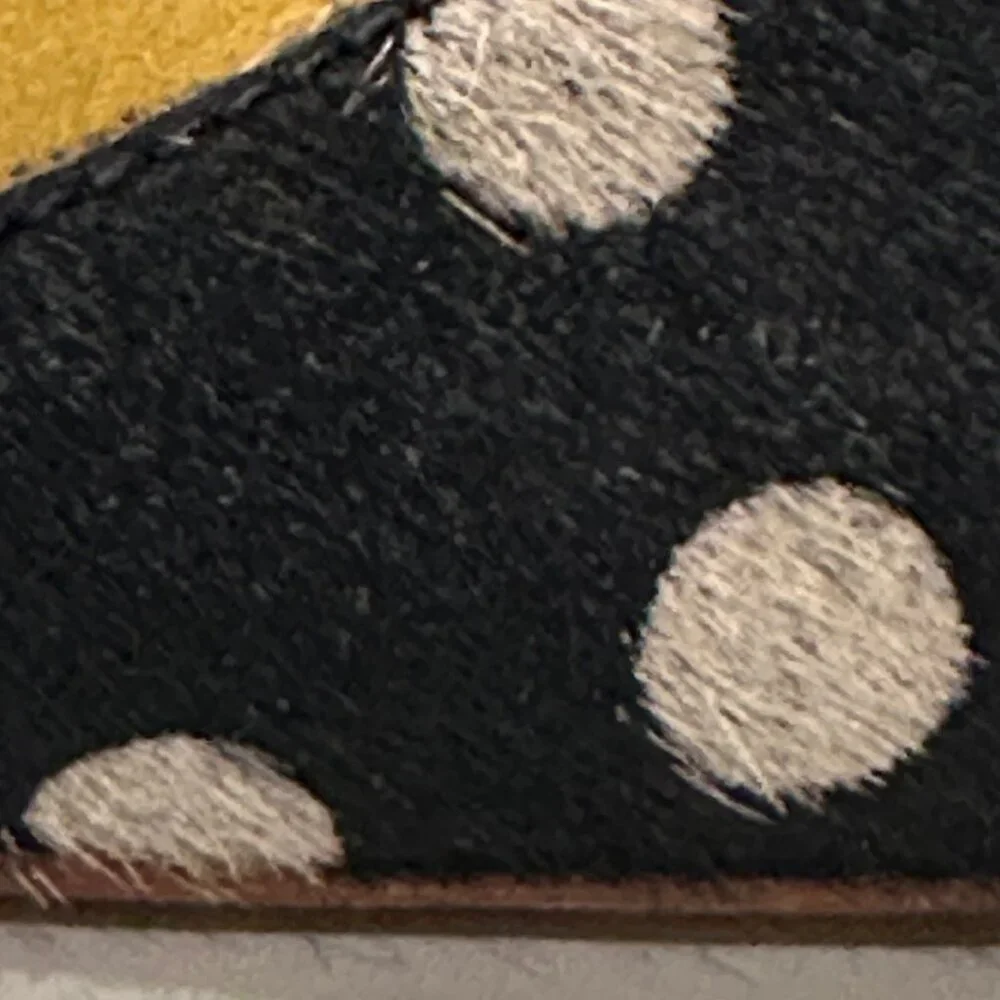 Boden Tisha Polka Dot Cow Hide and Yellow Suede Strappy Heels - Size 8.5 - Picture 10 of 16